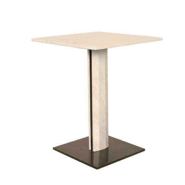 Cheap Square Stainless End Table / Marble Side Table Small for sale