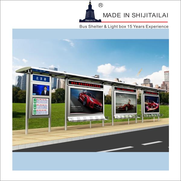 Cheap H1700mm Solar Bus Shelter for sale