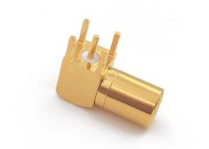 China PCB Mount  RF Smb Right Angle Connector Gold Plated For RFID Reader on sale