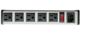 SFC-IEC-A1B series 5 to 14 15Amp  metal Hardwired Power Strip with 5Outlets