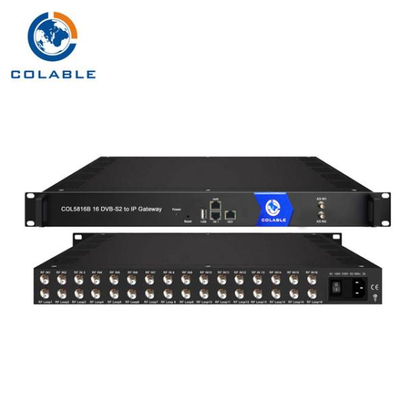 Cheap 16 CH DVB S2 ISDB T DVB IP Gateway With IP MPTS SPTS Output COL5816B Durable for sale