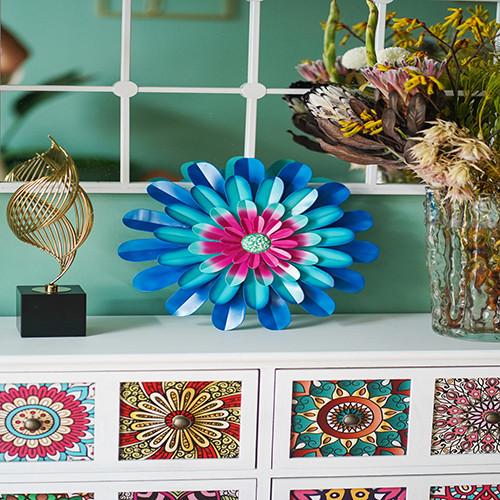 Cheap OEM / ODM Metal Flower Garden Ornaments Exquisite Iron Wall Hanging Decor for sale