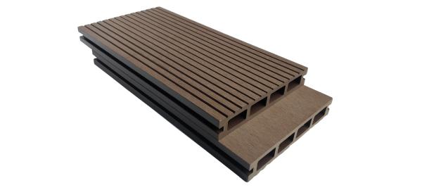 Cheap Plain Extruded ISO 9001 5800mm WPC Hollow Decking for sale