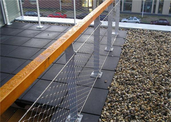 Cheap High Tensile Stair Railing Stainless Steel Ferrule Rope Mesh For Guard Rail Fence for sale