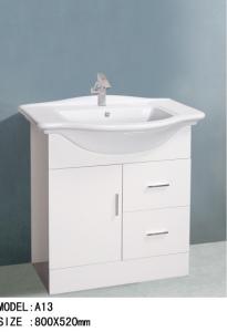 Best Customized shapes MDF Bathroom Cabinet white color 80 X 52 / cm Drainage Included wholesale