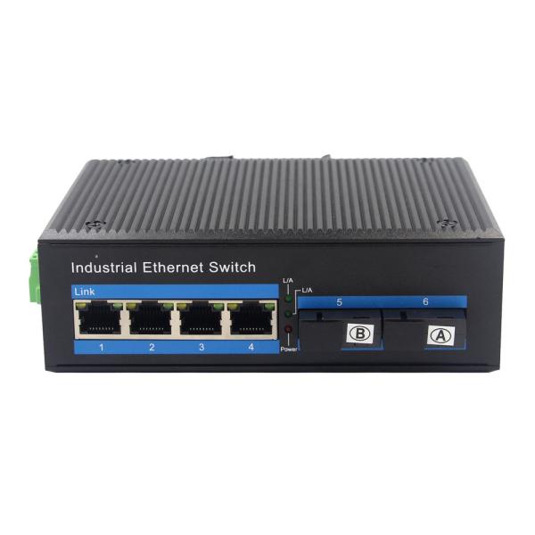 Cheap 100M Unmanaged Industrial Ethernet Switch Single mode Single fiber Automatically IP40 Support IGMP for sale