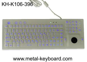 PS2 Rubber Industrial Silicone Keyboard Ruggedized Backlight With Trackball Mouse