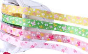 China Customized Print Satin  Ribbon with Logo For Wrapping Decoration Garment on sale