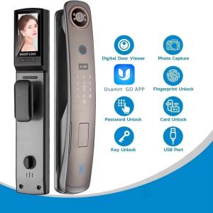 Best Glomarket 3d Face Recognition Smart Door Lock With Camera Digital Fingerprint Fully Automatic Security Locks wholesale