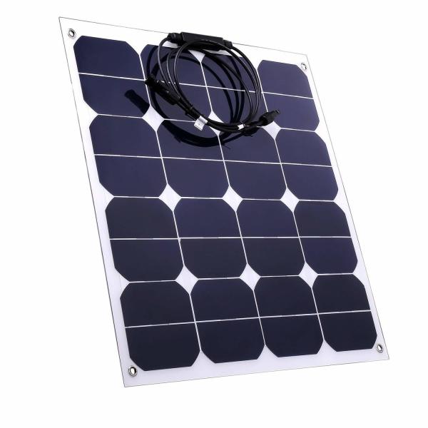 Cheap 50W ETFE Flexible Solar Panel For 12V Mono Waterproof Solar Energy System for sale