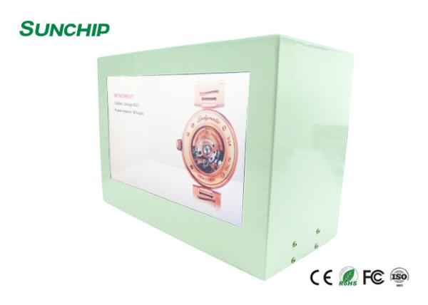 Cheap High Brightness Transparent LCD Showcase Remotely Control To Publish Any Programs for sale