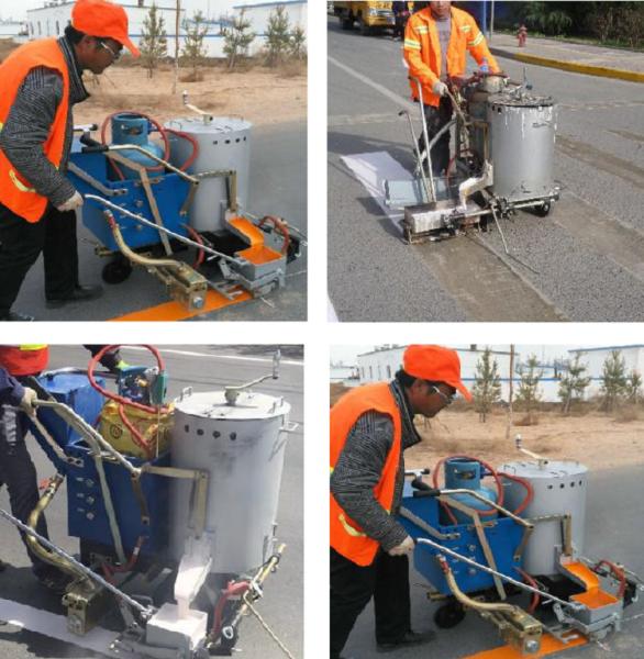 Cheap Hand Pushing Thermoplastic Road Marking Applicator Machine for sale