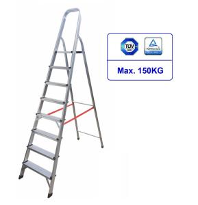 China Lightweight Aluminium Platform Ladder 8 Step  Folding Scaffold Ladder on sale