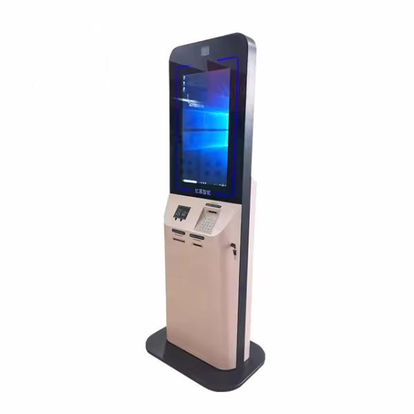Cheap Self Checkin Kiosk With Custom Design And Fingerprint Identification And Printer for sale
