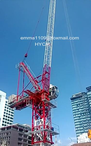 Cheap D120-4522 Luffing Jib Crane 45m Boom 6t Load 2.2t Tip Load Specification for sale
