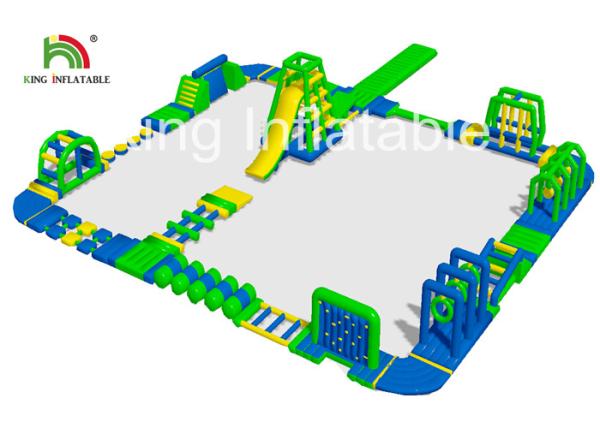 Cheap Air Tight Colorful Green Combo Floating Inflatable Water Parks For Beach Sea 12 Months Warranty for sale