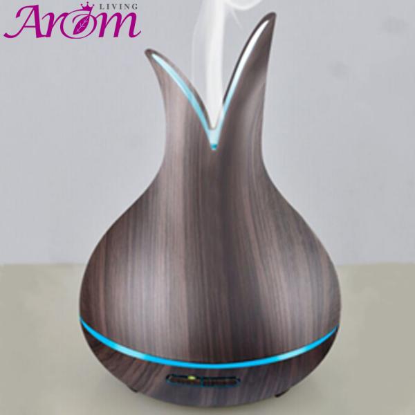 Cheap Elegant Vase Shaped 400ml Wood Grain Aromat Diffuser for sale