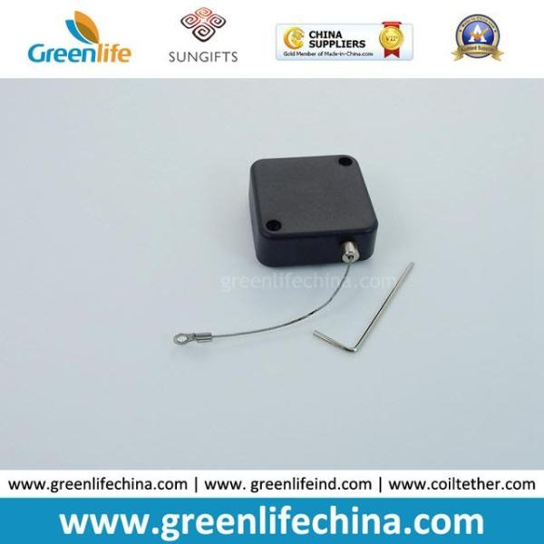 Cheap Security Cable Lockable Square Black Retractor for Jewelry Electronics Displaying for sale