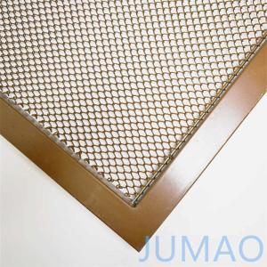 China Custom Mesh Screen Divider Architectural Woven Metal Mesh Champagne Gold on sale
