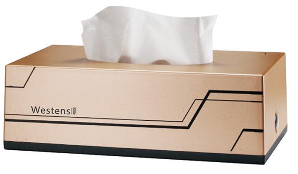 Cheap Customized Living Room Gold Rectangular Tissue Box Holder for sale