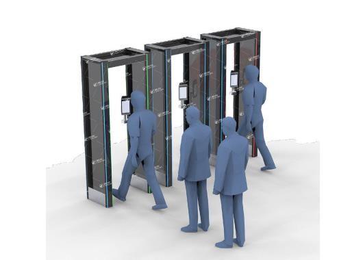 Cheap Non Contact Walk Through Body Temperature Scanner Gate For Public Area for sale