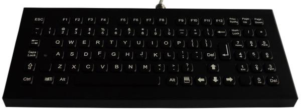 Cheap Desktop Black Black Metal Keyboard with numeric keypad and Fn keys , metallic keyboard for sale