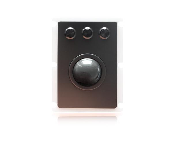 Cheap Black Titanium Rugged Mechanical Trackball With 3 Mouse Buttons for sale