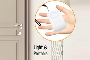 113dB House Security Alarm Window Alarm Vibration Shock Sensors with 2 Remotes