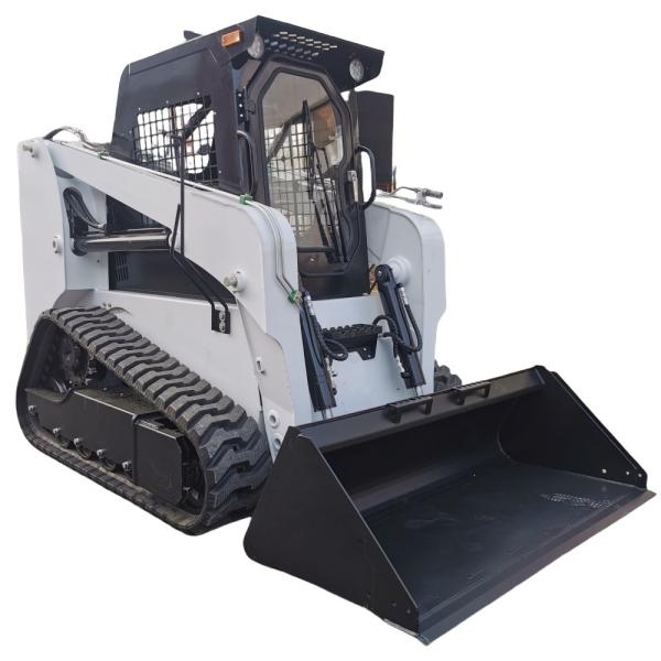 Cheap Mini Crawler Skid Steer Loader With 4 In 1 Bucket Small Steer Loader With Automatic Transmission for sale