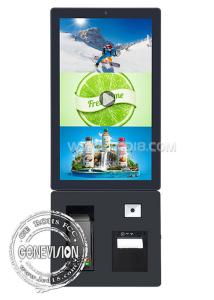 24 Black Wall Mount Self Service Terminal Printer QR Code Scanner POS Touch Screen Payment Kiosk