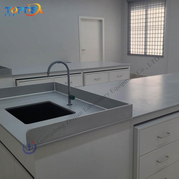 Cheap Customized Lab Island Bench Number Of Cabinets Shelves And Drawers For Optimal Lab Organization for sale