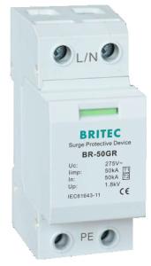 China BRITEC BR-50GR 1P 50kA Surge Protection Device spd spark gap spd on sale