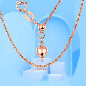 Yellow Gold 18K Jewelry AU750 Chopin Chain Necklace Gold Supplier Soild Simple Chain Gold Necklace 16''/18''/20''/24''