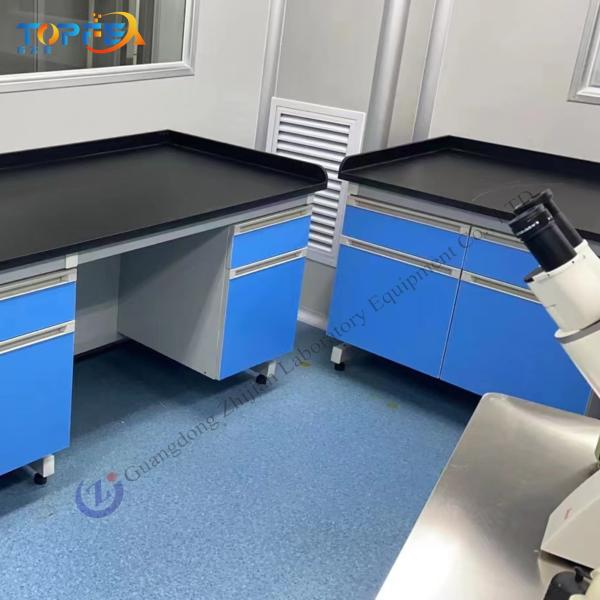 Cheap Marble Table Top Wall-mounted Lab Wall Bench For Modern And Functional Lab Design for sale