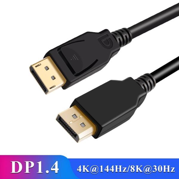 Cheap 32.4 Gbps 8K DisplayPort To Displayport 1.4 HDTV Computer Connection Cable for sale