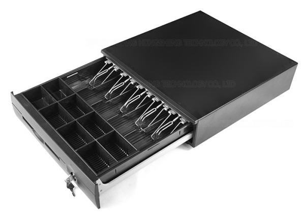 Cheap HS-410 Retail Metal Under Counter Cash Box With 5 Bill Compartments for sale