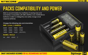 Nitecore LCD 2014 Latest universal smart charger Nitecore D4 battery charger