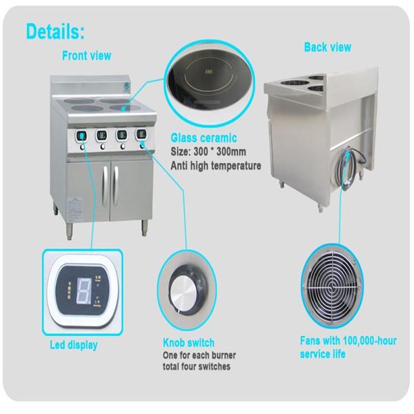 Cheap Commercial Customized Multi Burner Induction Stove With Rotary DIL Switches for sale