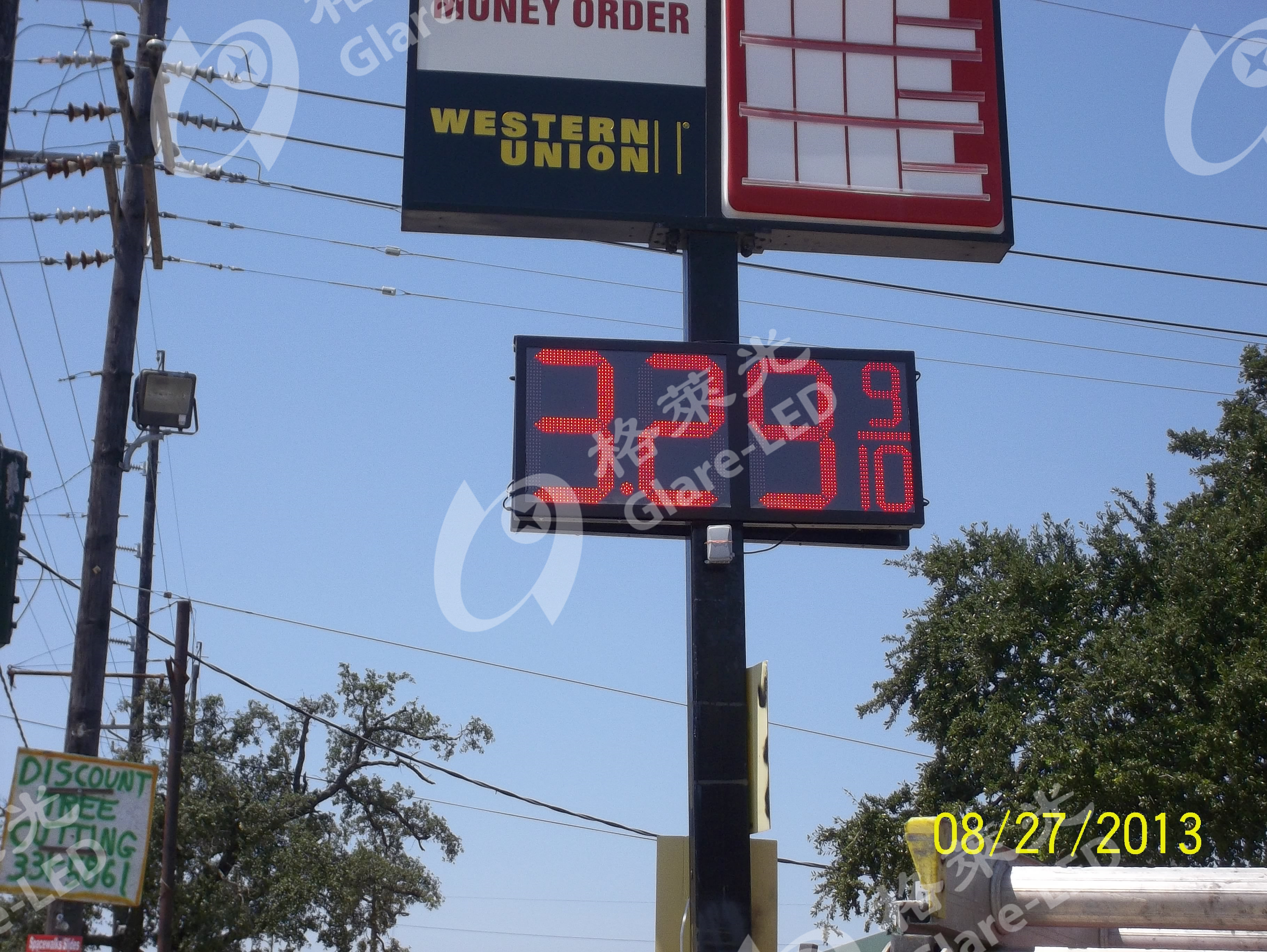 USA 8.889 LED Gas Sign with System Connectivity 3G RF/TCP/IP vms message board