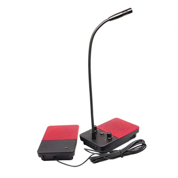 Cheap Glass Window Intercom System Mute Microphone 2 Way Speaker 2 EXT Port for sale