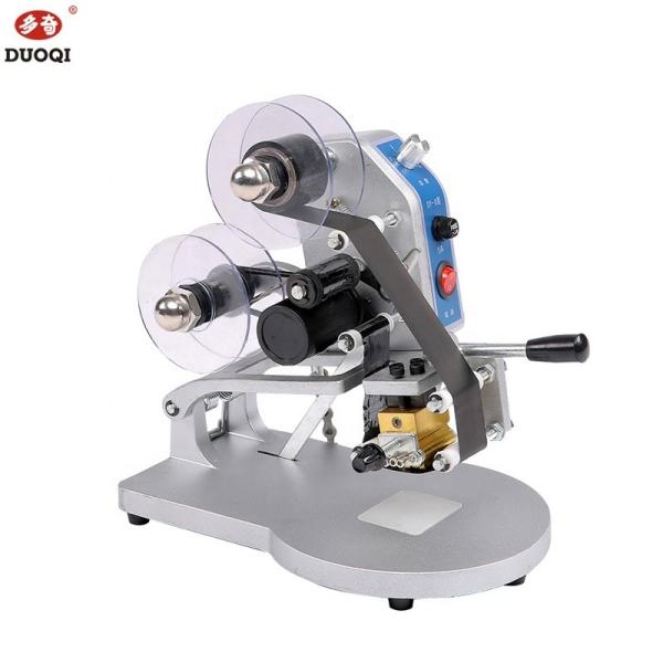 Cheap DUOQI DY-8 Hand Impulse Direct Heat Form Ribbon Coding Machine with 2 Line Printing for sale