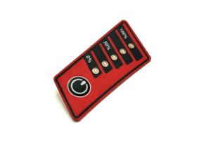Small One On / Off Push Button Membrane Switch With Surface Finish