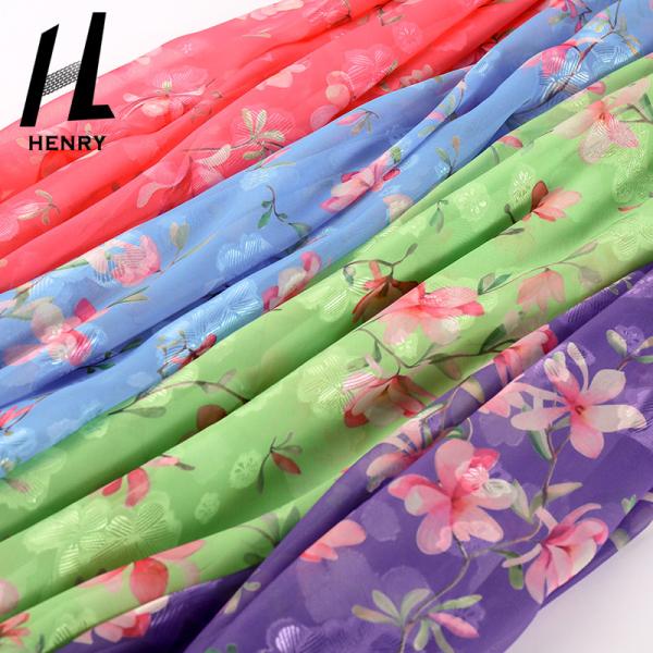 Cheap Fashionable Chiffon Dress Fabric Pattern Digital Printing Polyester Fabric for sale