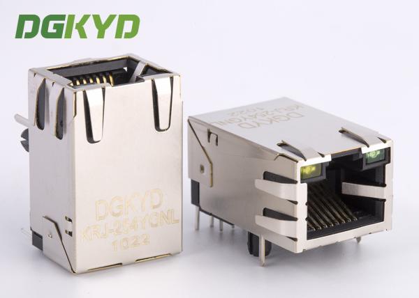 Cheap 10/100 Base single port 6P8C RJ45 modular jack ethernet connector with lan filter for sale