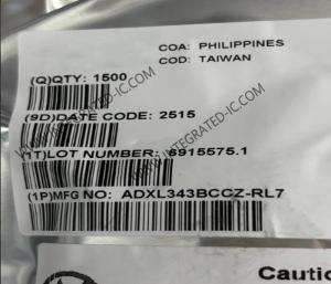 China ADXL343BCCZ Sensor IC 3-Axis Digital Accelerometer LGA-14 Digital MEMS Accelerometer on sale