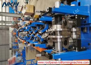 High Speed Upright Roll Forming Machine , Shelf Panel Roll Forming Machine With Presser