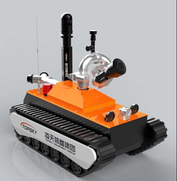 Cheap 80l/S Flow Rate 1100m Distance Remote Control Fire Fighting Robot for sale