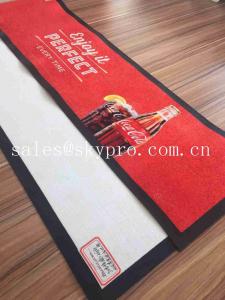 China Thin No - woven Slip Wine PVC Rubber Bar Mat Custom Brand Logo Beer Drain Mats Decanters Accessories on sale