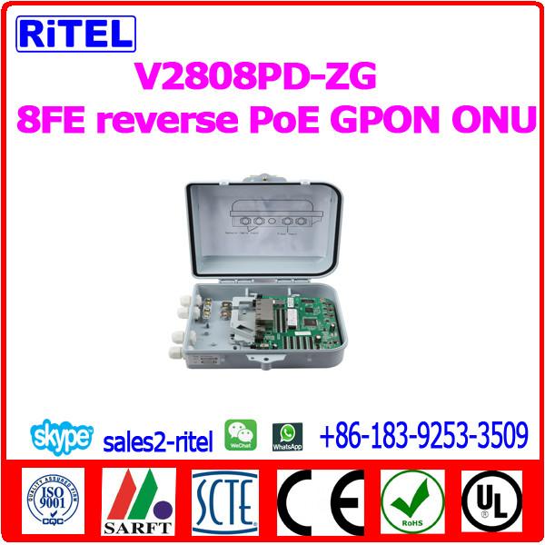 Cheap V2808PD-ZG    8FE reverse PoE GPON ONU for sale