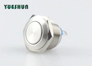 Metal Momentary Normally Open Push Button Switch IP67 16MM 2 Pin Terminal